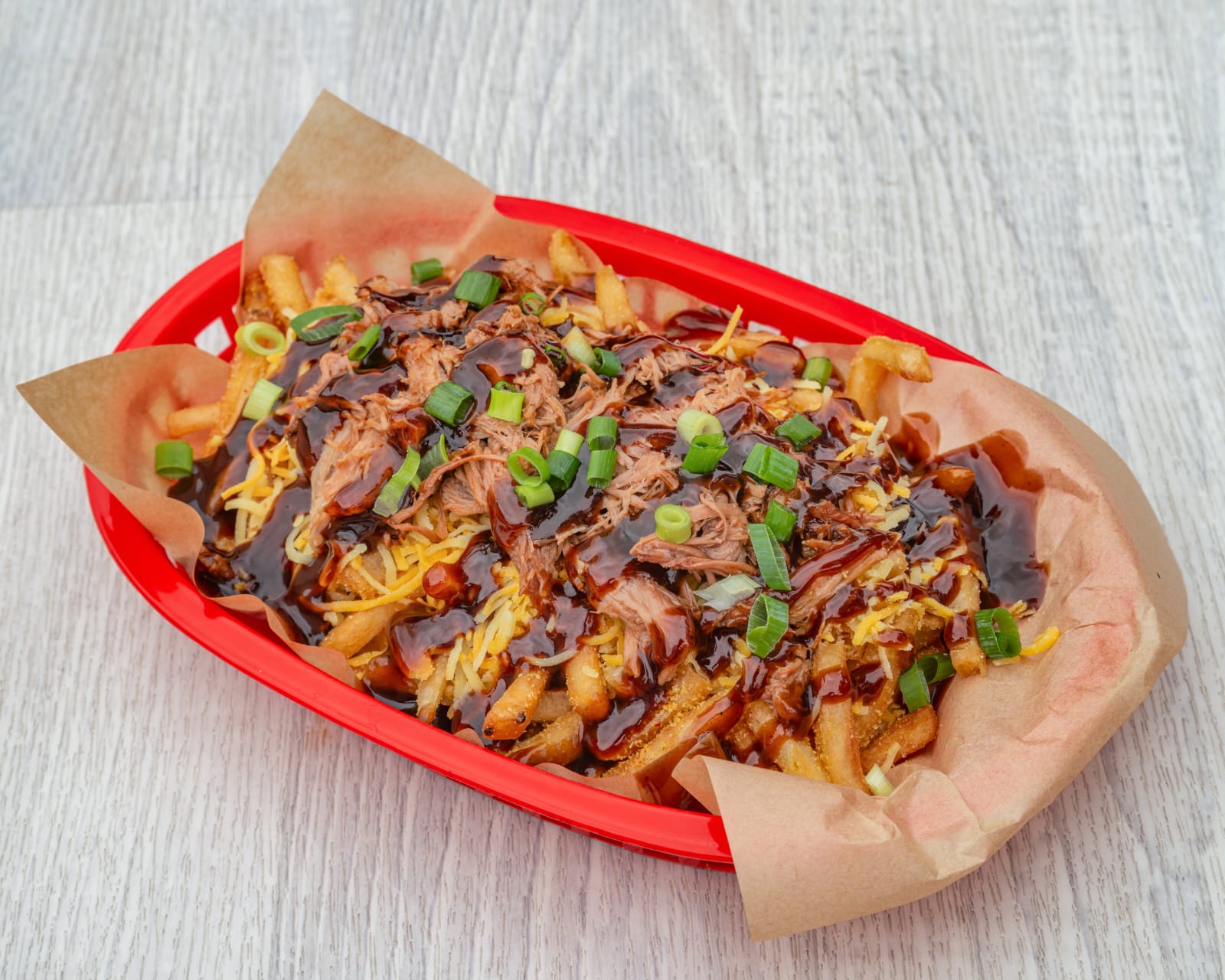 A range of Porkies loaded fries